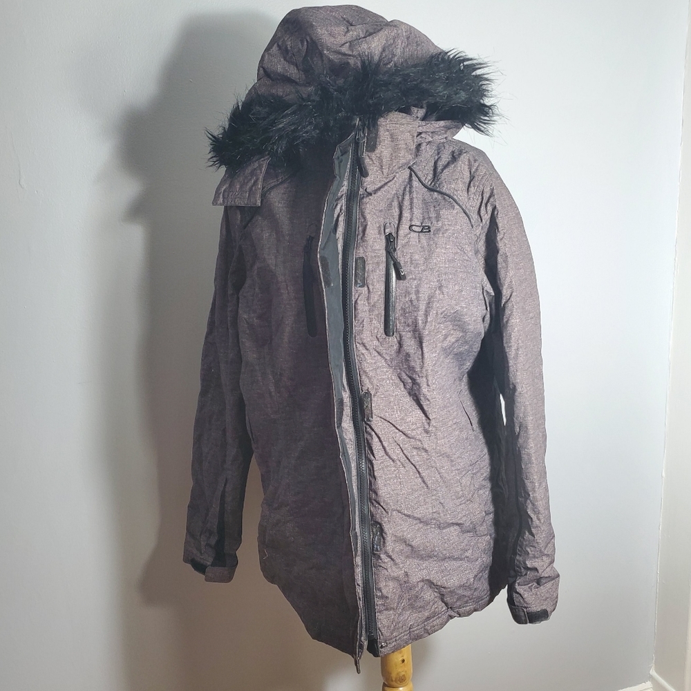 Gray hooded jacket. Large.